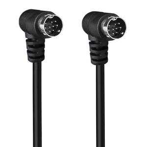 สายเคเบิลคู่<span class=keywords><strong>90</strong></span>องศาขึ้นลงมุมขวาขวา S-Video Mini DIN 9Pin ตัวผู้ไปยังตัวผู้ - Product Image 2