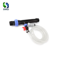 Système d'irrigation goutte à goutte standard SWD manuel noir avec prise DIN, ensemble d'aspiration 1/2 pouce, distributeurs d'engrais Venturi OEM
