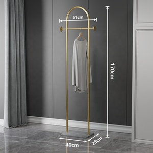 Appendiabiti Autoportante Moderno in Metallo con Base in Pietra, Organizzatore <span class=keywords><strong>per</strong></span> Armadio Aperto Resistente <span class=keywords><strong>per</strong></span> Camera da Letto, Ingresso - Product Image 1