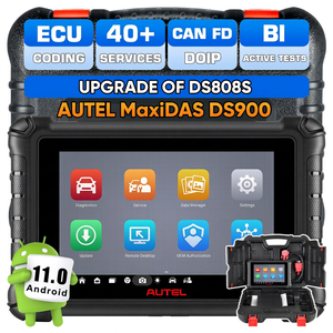 เครื่องอ่านโค้ดระบบรถยนต์ MaxiDAS DS900 รุ่นมืออาชีพ สำหรับตรวจสอบระบบ OBD2 พร้อมอุปกรณ์ทำความสะอาดหัวฉีดน้ำมันเชื้อเพลิง สำหรับรถยนต์ Audi Q5/A5/Q7 - Product Image 1