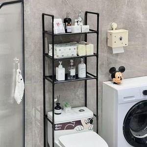 卫生间收纳架浴室收纳架落地式无孔不锈钢洗衣机架三层厨房 - Product Image 3