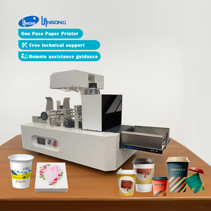 Imprimante jet d'encre multicolore haute vitesse Lansong nouvelle génération à alimentation automatique A4, tête H <span class=keywords><strong>P</strong></span>, simple passage, pigmentée, garantie 1 an pour papier/gobelets à café - Product Image 1