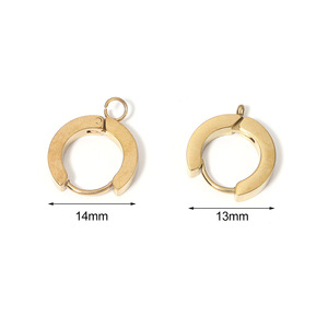 Stainless Steel Hoop <b>Earring</b> Hooks Round 18k Vacuum Gold Plated For <b>Earring</b> Making Jewelry Findings Components - Product Image 4