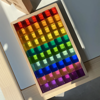 Blocs en acrylique néon, aspect lisse, jouets d'apprentissage des couleurs pour bébé, empilage de lumières et d'ombres, blocs de construction, blocs brillants et transparents