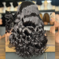 Peluca de Cabello Humano Vietnamita Virgen SDD, Rizos Voluminosos, Densidad 250%, Sin Pegamento, Lista para Usar, Encaje Frontal HD 13x6, Precortada y Predecolorida