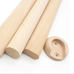 Thanh treo quần áo gỗ đặc tùy chỉnh màu óc chó/ dẻ gai, thanh phẳng có giá đỡ để lắp đặt trong tủ quần áo - Product Image 6