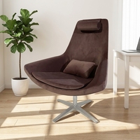 Chaise rembourrée moderne pour salle à manger, design contemporain avec dossier incurvé et accoudoirs enveloppants pour salon.