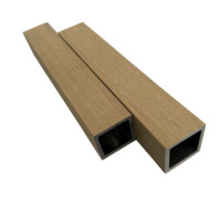 Tube carré en composite bois-plastique (WPC) pour extérieur, 50x50mm, fourni par l'usine