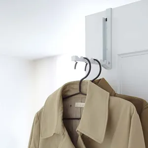 AMZ gut verkaufen Fabrik faltbare Kleidung Kleider haken Edelstahl hängen über der Tür Kleiderbügel Metall Falt ventil Haken