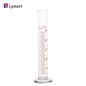 Cilindro de medición graduado de vidrio de 50ml para laboratorio - Product Image 4