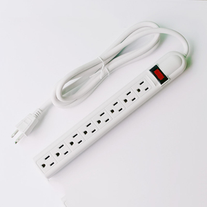 Fabrika fiyat taşınabilir 6 Outlet dalgalanma koruyucusu amerikan standart güç şeridi naylon elektrik fişi 3 çıkışları 13A anma akımı - Product Image 5