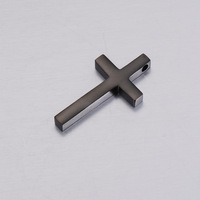 Pendentif Croix Gravé Accessoires de Mode Bijoux en Acier Inoxydable Miroir Accessoires DIY Mode Hip-hop