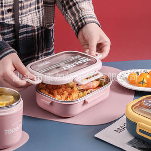 เทโดเมย์กล่องอาหารกลางวันสแตนเลส 1-3 ลิตร ฝาปิดแบบฉนวนกันความร้อน กล่องเบนโตะแบบพกพา ภาชนะใส่อาหารเพื่อสุขภาพ - Product Image 4