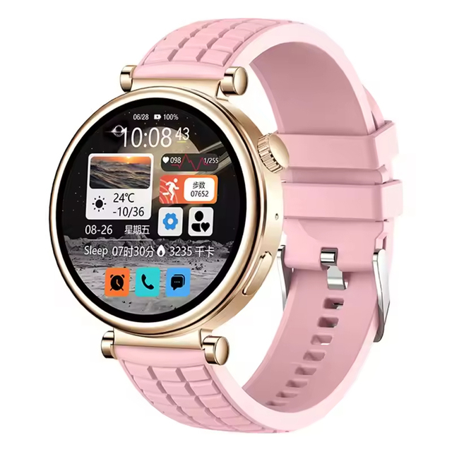 Z01 Mini Women's Health Smartwatch 1.27inch AMOLED Screen IP67 Waterproof BT Call Heart Rate Monitor Smartwatch Compass Calendar