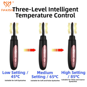 PAKISS Wholesale Rechargeable USB Plastic <b>Mini</b> Heated Beauty <b>Eyelash</b> <b>Curler</b> with Naturally Ironing Long Lasting Clip - Product Image 5