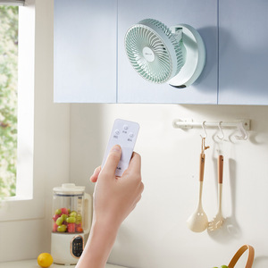 Ventilador oscilante de pared Little Bear de 7 y 9.9 pulgadas, circulador de aire de escritorio y baño con batería - Product Image 2
