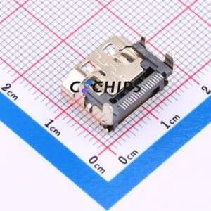 HDA61-F1S1-4000-A HDMI <b>Connector</b> SMD <b>Connector</b> ( <b>Connector</b> Type: HDMI-A )( Gender: Female )( Total Number of PINs: 19P ) - Product Image 2