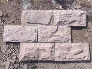 Acabado de hongo natural, arenisca roja rosa para revestimiento de paredes exteriores, azulejo de piedra - Product Image 3