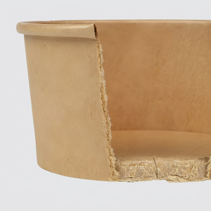 Contenedor de Alimentos Desechable de Papel Kraft, Redondo, Sin Recubrimiento, Pulpa de Madera Virgen, 20 g/m², Compatible con Impresión Offset - Product Image 1