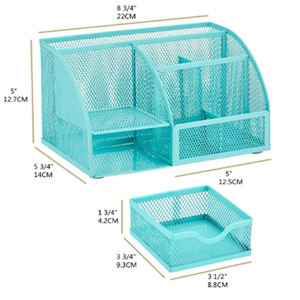 Organizador de Escritorio Turquesa, Accesorios de Oficina, Suministros de Almacenamiento para Oficina, Portalápices con Cajón para el Hogar y el Espacio de Trabajo - Product Image 2