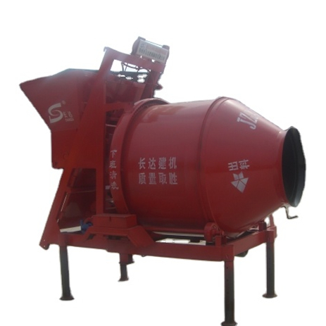 Бетономешалка на гусеничном ходу с автоматической загрузкой цементного раствора, барабанная мешалка