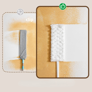 F5166 बिस्तर के नीचे सोफे अंतर धूल क्लीनर 71 सेमी लंबा हैंडल डिस्पोजेबल माइक्रोफाइबर डस्टर - Product Image 3