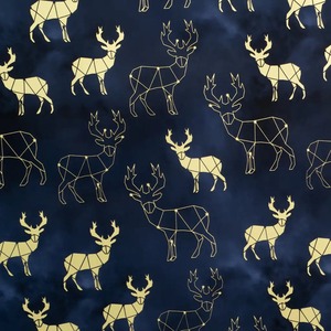 Custom Eco-Friendly Deer Gold Geometric Pattern Metallized Recyclable Gift <b>Wrapping</b> <b>Paper</b> Roll Single Coated for Craft Packaging - Product Image 6