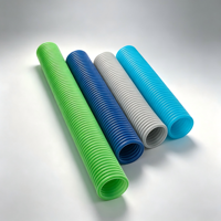 Tuyau corrugué à double paroi en HDPE, conduit d'air flexible, paroi intérieure lisse, faible résistance, antibactérien, pour système de circulation d'air