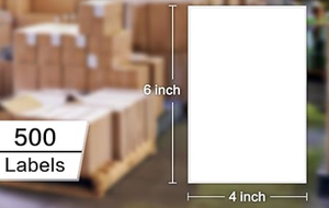 Étiquettes autocollantes non continues 4"x6", papier blanc mat CCK/revêtu pour imprimantes laser et jet d'encre - Product Image 3