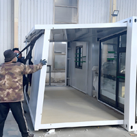 Maison conteneur extensible moderne de 40 pieds, préfabriquée et mobile, en acier, pliable, petite maison préfabriquée, fournie directement par l'usine