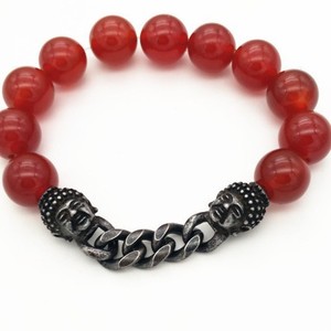 Bracelet à maillons en forme de tête de Bouddha yunnique, 55x11mm, en acier inoxydable, pour la fabrication de bracelets - Product Image 3