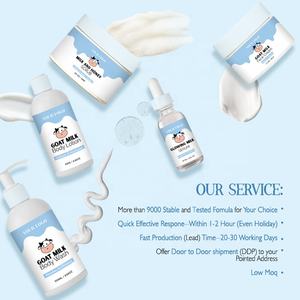 Set de Cuidado de la Piel con Leche de Cabra: Loción Corporal Hidratante y Luminosa, Crema Facial, Sérum Nutritivo Diario, Exfoliante Limpiador y Rejuvenecedor - Product Image 2