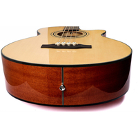 Guitare Basse Acoustique 4 Cordes en Gros, Basse en Bois Naturel Taille Standard, Corps Creux à Résonance Profonde, Pas d'Amplificateur Nécessaire G-MBS-50
