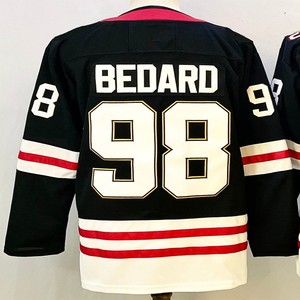 Maillots de hockey cousus pour hommes 98 Connor Bedard 88 Patrick Kane - Product Image 2