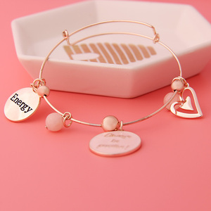V & R brazalete idiota 3pcs un conjunto de de <span class=keywords><strong>amor</strong></span> de corazón chapado <span class=keywords><strong>en</strong></span> oro rosa ajustable pulsera conjunto - Product Image 5