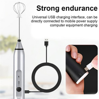 Newell mélangeur à main mousseur à lait portable Matcha fouet électrique pour café cuisine Rechargeable acier inoxydable métal maison cuisine