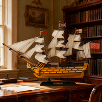 Maquette de bateau HMS Victory, modèle de navire à voiles en bois, collection, cadeau pour homme, décoration maritime pour la maison, décoration originale pour le salon