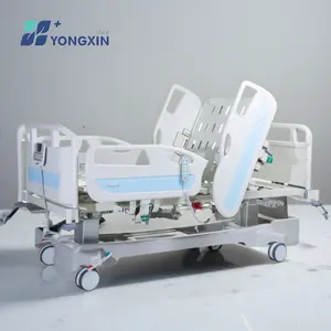 Cama de hospital de pie ICU eléctrica de cinco funciones de alta cantidad para hospitales