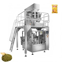 Machine d'emballage VFFS anti-casse en SUS304, équipée d'un peseur multi-têtes à 10 têtes pour boules de maïs soufflé et snacks de céréales expansées
