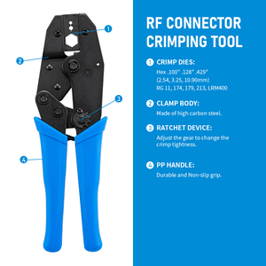 Đầu Nối RG58/11/174/179/213 LMR400, Công Cụ Uốn Cáp Đồng Trục F/BNC/RCA - Product Image 5
