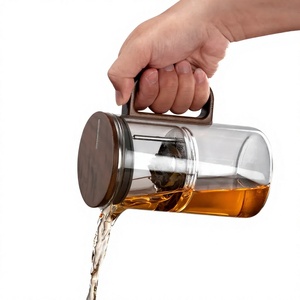 Tetera de Vidrio con Infusor Magic Bonston Classic Personalizable con Logotipo, Tapa y Asa de Madera, Empaque en Caja de Regalo - Product Image 3