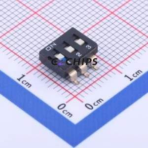 KF1027B-03P-L00-ON-01B DIP Switch SMD-6P,6.2x8.6mm Switch Flat Toggle, Raised Type Single Pole Single Throw 3 2.54mm - Product Image 1