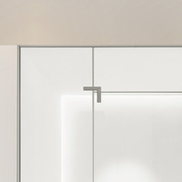 Salle de douche de type T cloison de toilette d'hôtel en acier inoxydable 304 verre trempé moderne étanche salle de bain droite