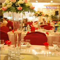 Support à fleurs en verre transparent simple et créatif, centre de table de mariage, décorations d'événements durables et luxueuses
