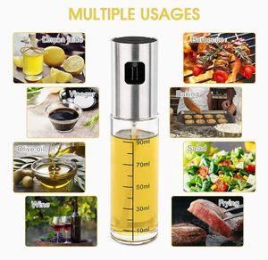 Dispensador de Aceite de Oliva de Acero Inoxidable con Botella de Vidrio, Rociador de Vinagre para Cocinar, al Mejor Precio - Product Image 6