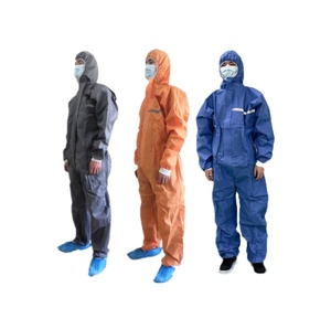 Trajes de materiales peligrosos Ropa de protección de aguas residuales nucleares Overoles de protección química industrial con cremallera de capucha - Product Image 4
