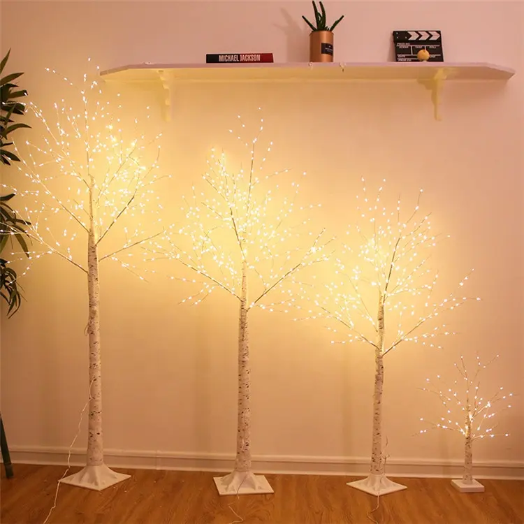 New thời trang không thấm nước LED trang trí chiếu sáng Tree ngoài trời giáng sinh nhân tạo Bạch Dương trang trí