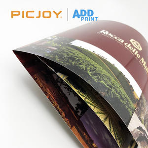 Brosur Lipat Dua Kustom untuk Wine, Kertas Kraft, Laminasi Gloss, Cetak Digital, Promosi Minuman - Product Image 5