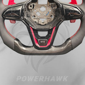 Volant en cuir en fibre de carbone pour Volkswagen Golf MK5 MK6 MK7 MK8 GTI R Polo Passat CC Tiguan Jetta GLI GTE GTD Sports - Product Image 3