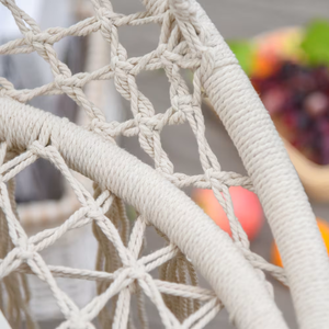 Silla Colgante Moderna Tipo Hamaca, de Macramé, con Tela Suave, para Jardín, Patio o Terraza - Product Image 2